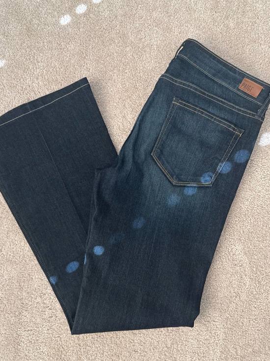 PAIGE Denim - PAIGE Skyline Bootcut Jeans Dark Wash Mid Rise Stretch Denim